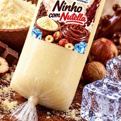Geladinho Ninho com Nutella (imagem ilustrativa)